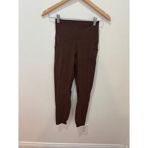 Lululemon Align High Rise Pant with Pockets 25 Java Brown LW5DCES Womens 4